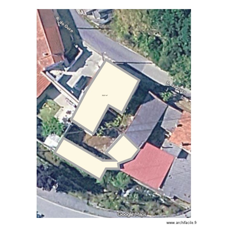 Moradia 5 rua do ouro Maceira plan base foto. Plan de 2 pièces et 43 m2