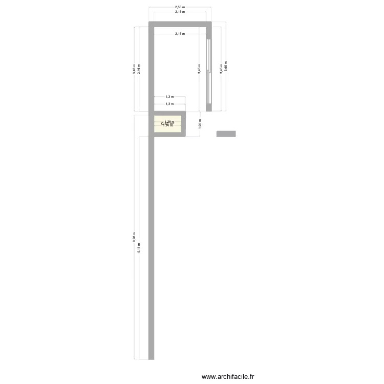 maison sophie & paul. Plan de 1  et 1 m²