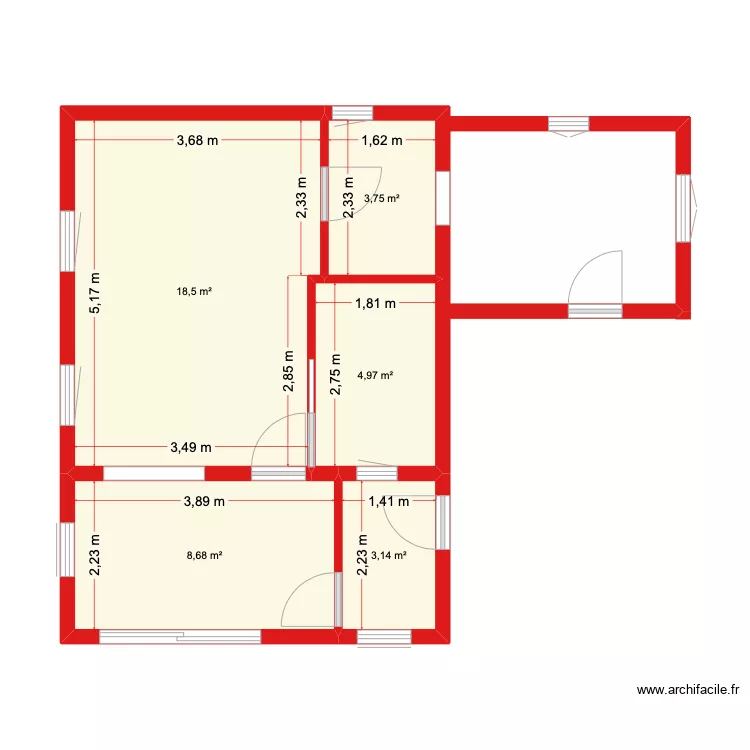 CHALET 15 MARS 2025. Plan de 