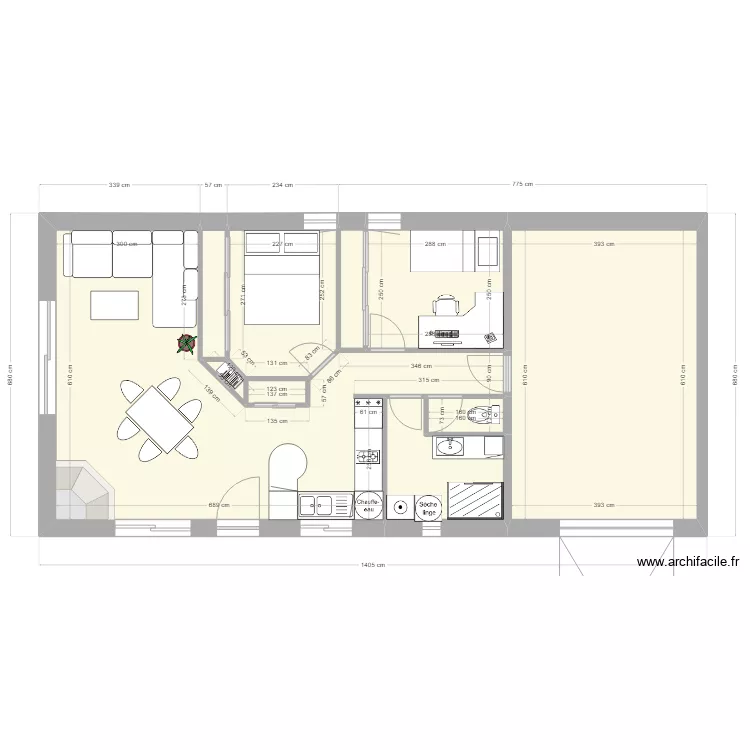 maison eysines. Plan de 