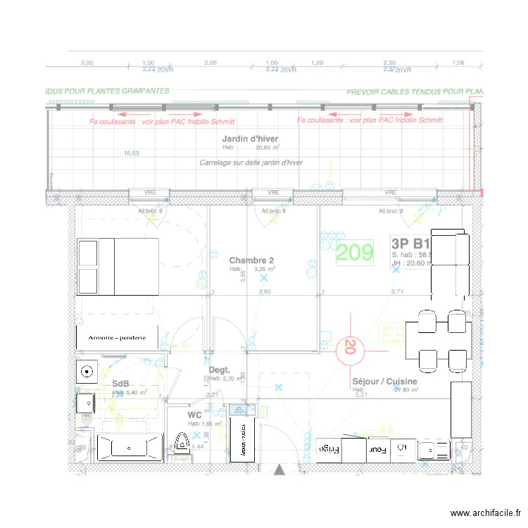 appartement. Plan de 0 pièce et 0 m2