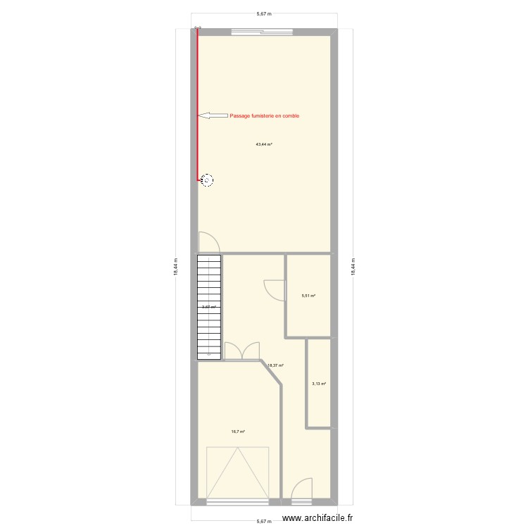 MANSSOUR poêle. Plan de 16 pièces et 212 m2