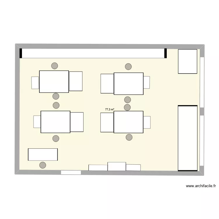 Atelier CAP VMPEU. Plan de 1 Pièce et 77 m²