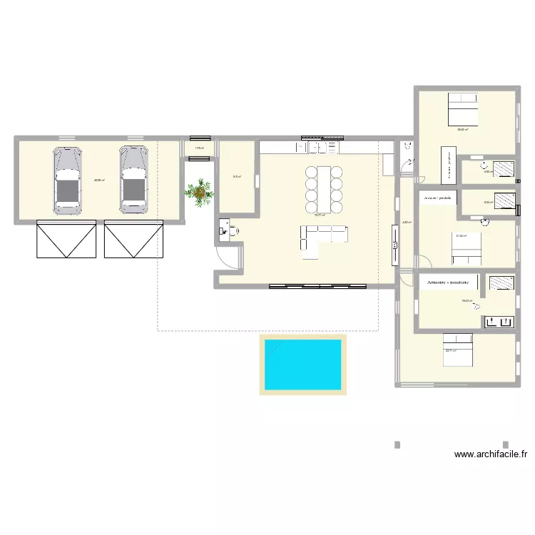 maison cafe de chine. Plan de 