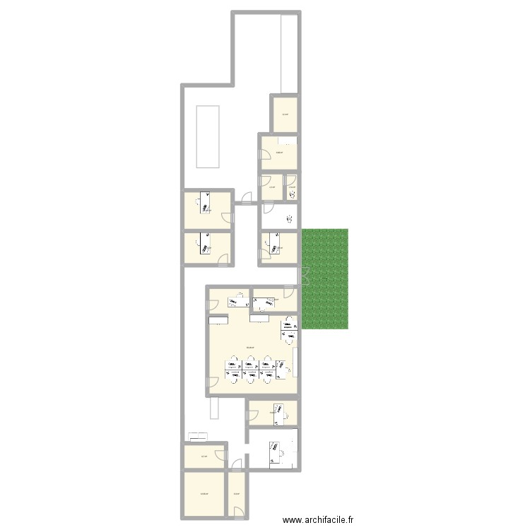 CEMP AUC. Plan de 13 pièces et 147 m2