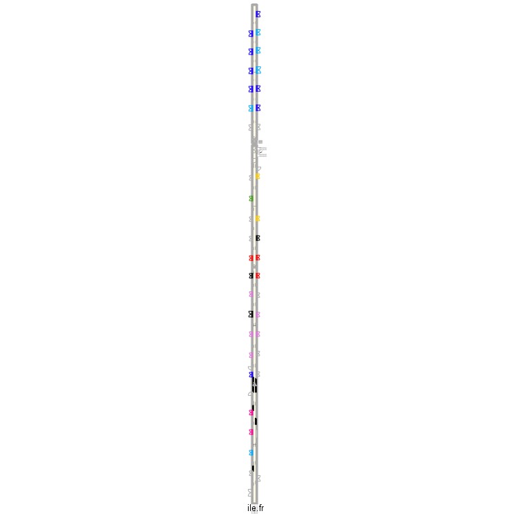 Couloir. Plan de 5 pièces et 80 m2