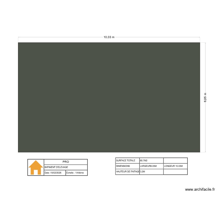 PLAN DE MASSE POULLAIER. Plan de 0 pièce et 0 m2