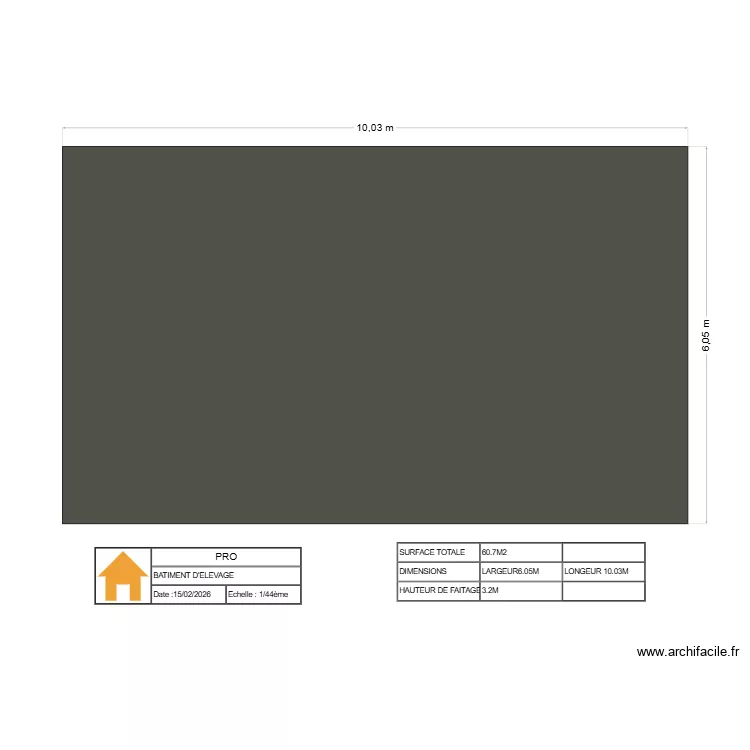 PLAN DE MASSE POULLAIER. Plan de 