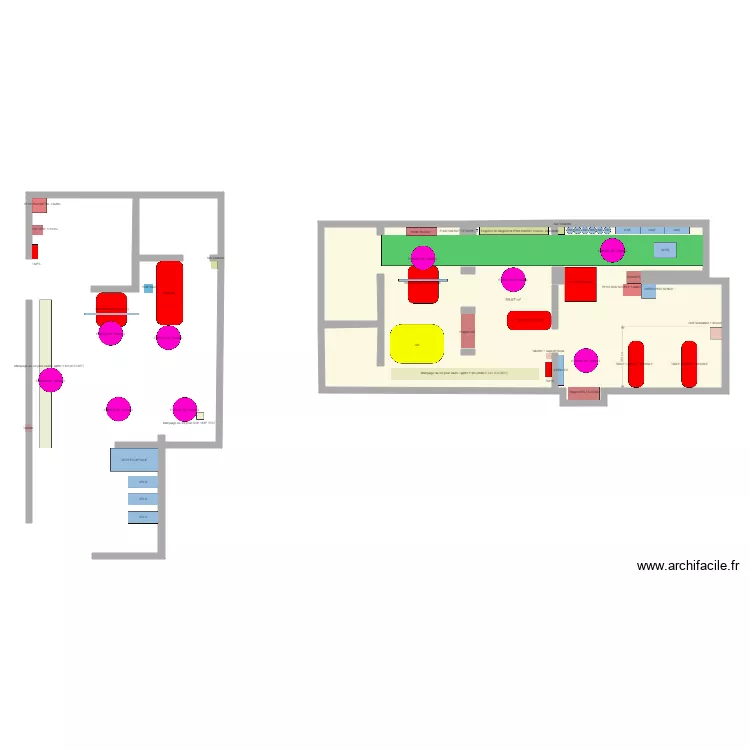 Id&eacute;e 2 BIS. Plan de 1  et 100 m²