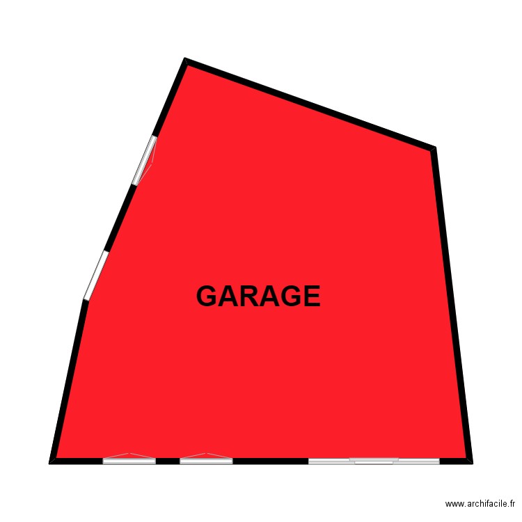 JEGOT GARAGE. Plan de 1 pièce et 44 m2