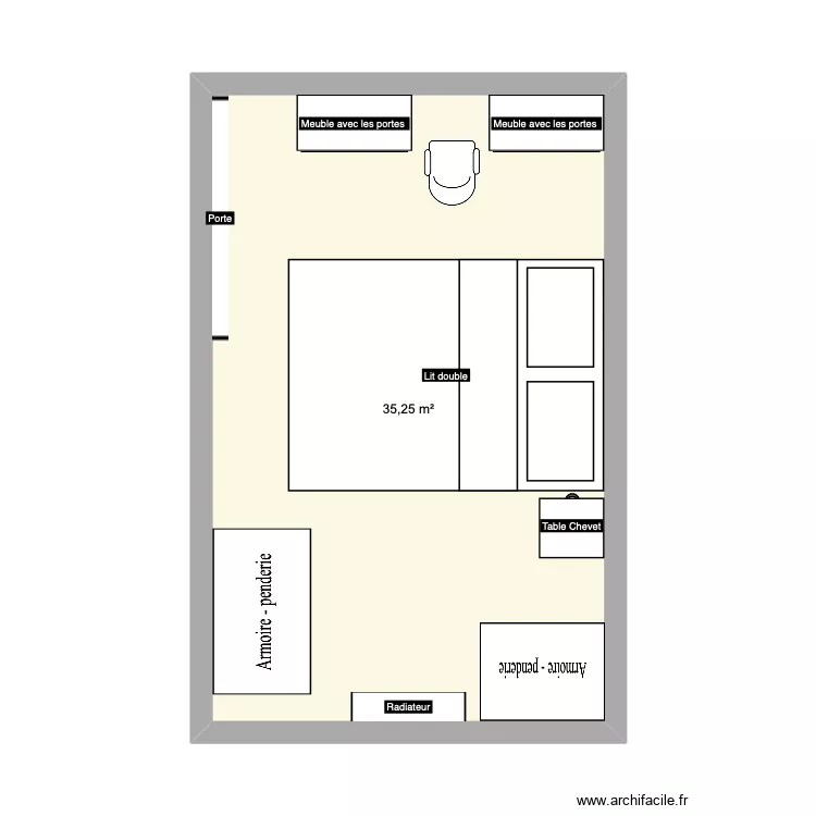 Chambre lélé bis . Plan de Chambre lélé bis . Plan de