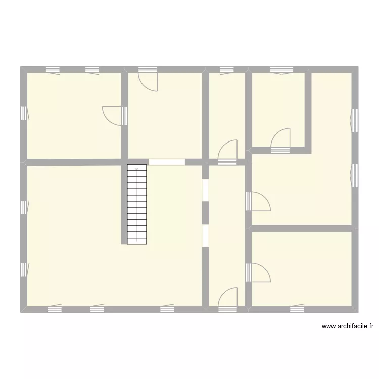 haus1. Plan de 6  et 65 m²