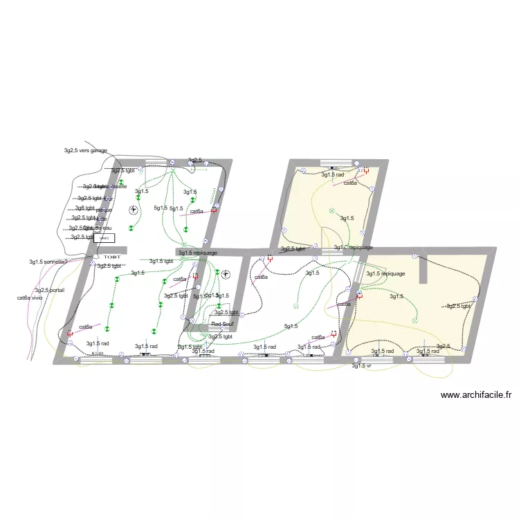 Caudebec Galil&eacute;e RdC. Plan de 