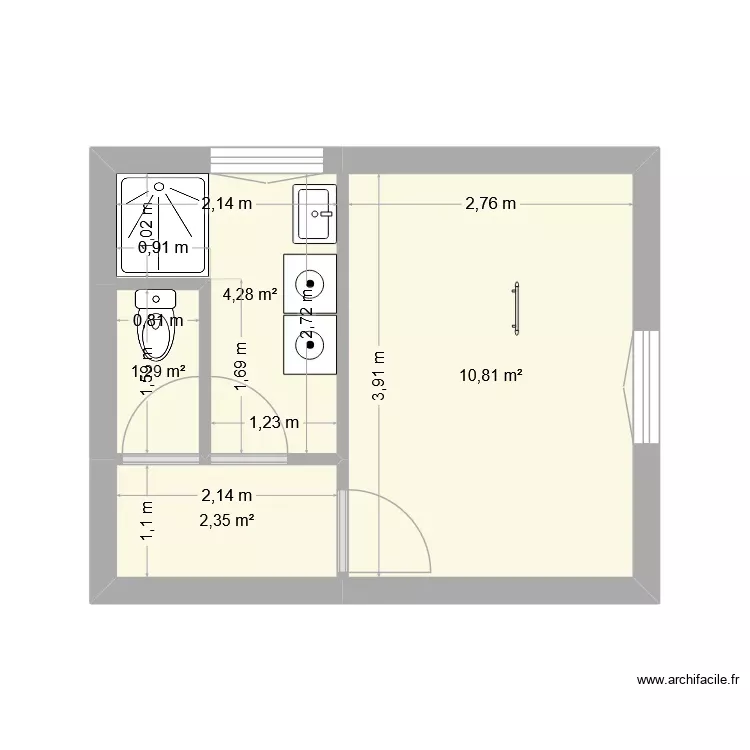 extension version 2. Plan de 4 Pièces et 19 m² extension version 2. Plan de 4 Pièces et 19 m²