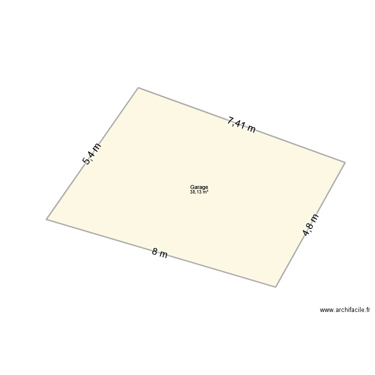 SURFACE CARPORT. Plan de 1 pièce et 38 m2