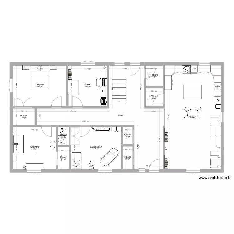Maison5 30x60. Plan de 