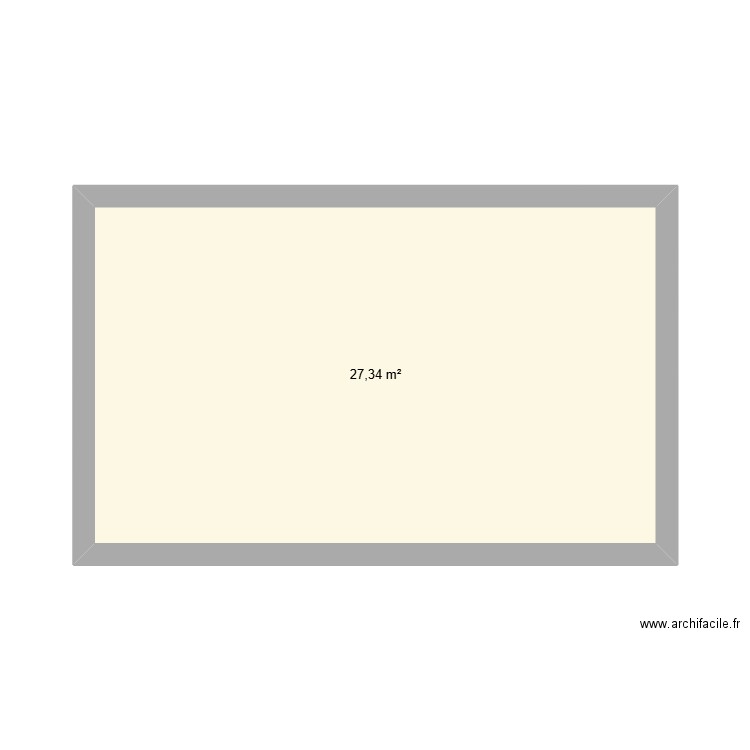 plan maison. Plan de 1 pièce et 27 m2