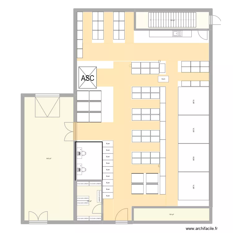 R&eacute;am&eacute;nagement - appro + ent. Plan de 22 Pièces et 790 m²