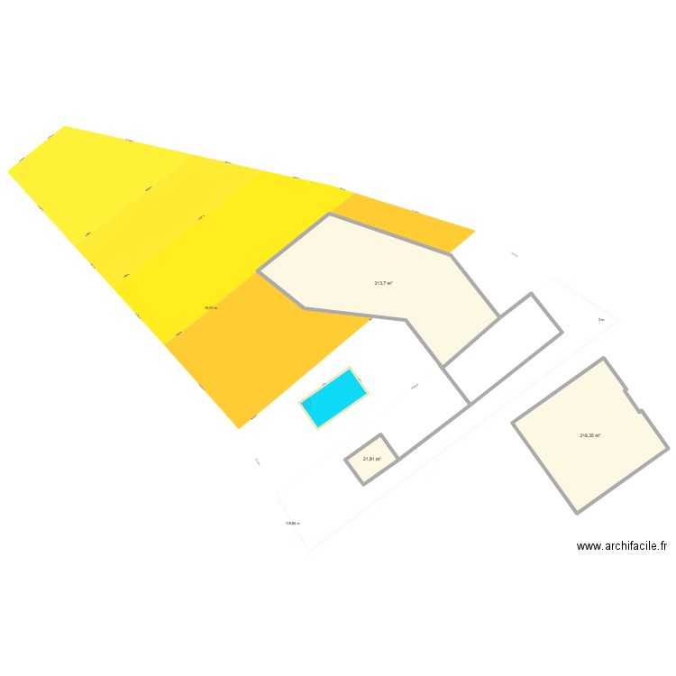eich. Plan de 3 pièces et 554 m2