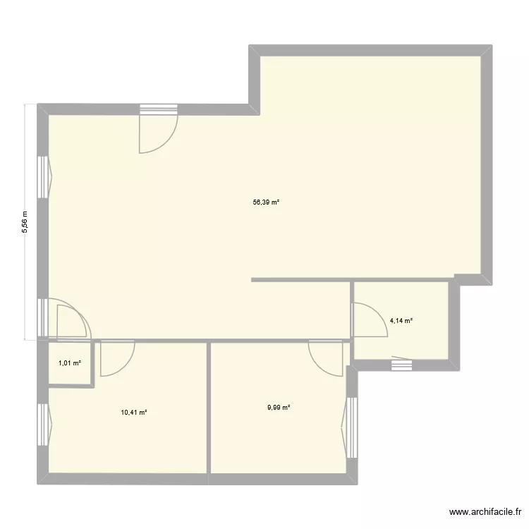 MAISON RDC. Plan de 5  et 82 m²