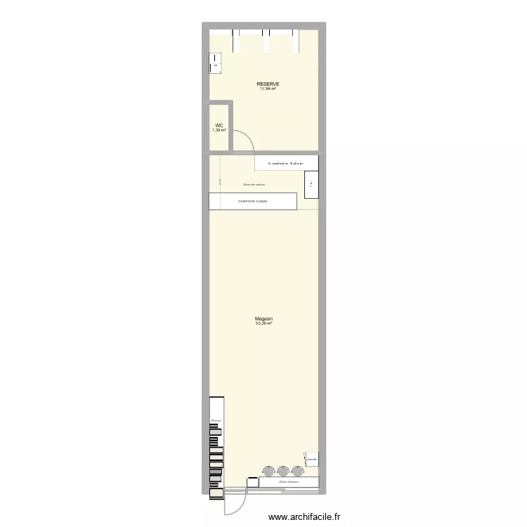 magasin. Plan de magasin. Plan de