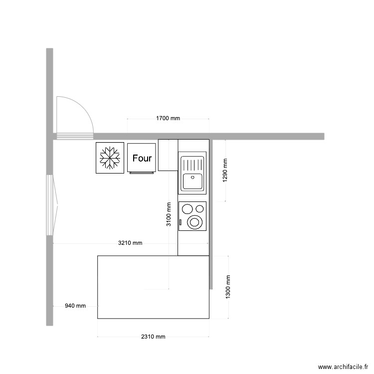 CUISINE SPLC. Plan de 0 pièce et 0 m2