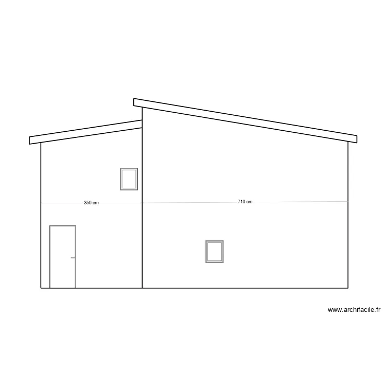Montsûrs façade nord. Plan de Montsûrs façade nord. Plan de