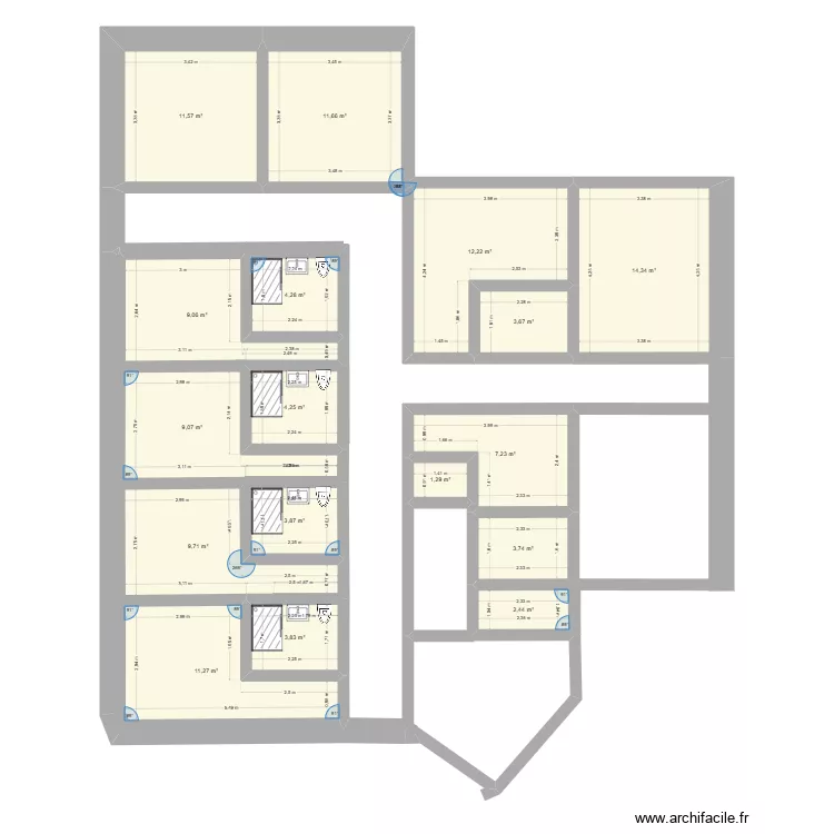 PLAN LOT 4. Plan de 17 Pièces et 124 m² PLAN LOT 4. Plan de 17 Pièces et 124 m²