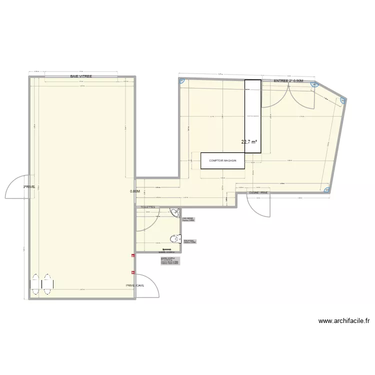 ETOILE 60. Plan de 3  et 52 m²