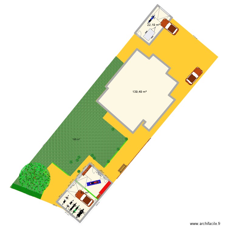 garage 6*11 plan 1. Plan de 3 pièces et 215 m2