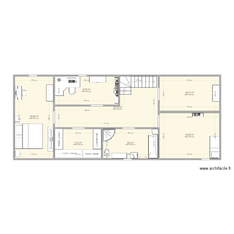 Travaux étage. Plan de 0 pièce et 0 m2