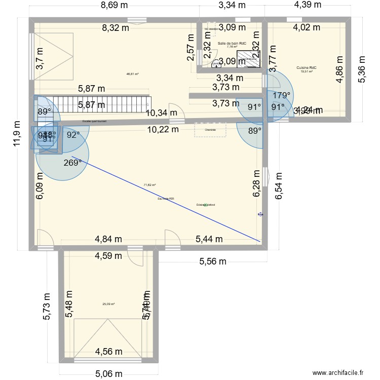 Casa Chaves 2 Etages v2. Plan de 14 pièces et 298 m2