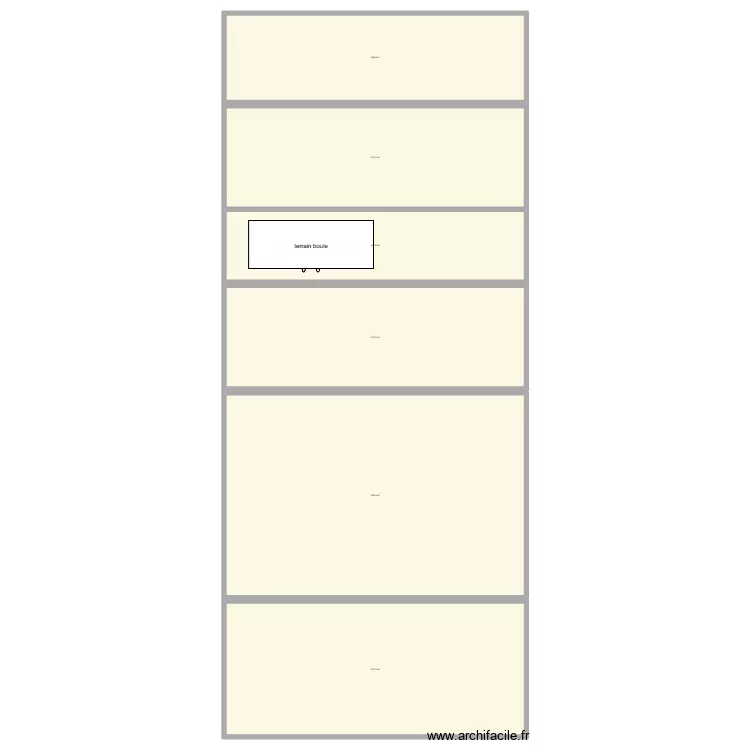 terrain hut. Plan de 