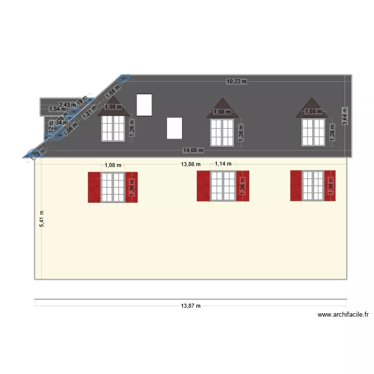 LJ  Plan fa&ccedil;ade est. Plan de 