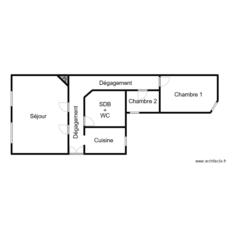 LEHIANI.bon. Plan de 6 pièces et 90 m2