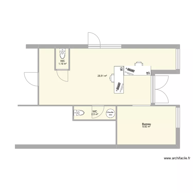 AEA éxistant. Plan de 4 et 42 m² AEA éxistant. Plan de 4 et 42 m²