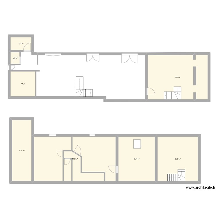 maison chatillon. Plan de 8 pièces et 146 m2