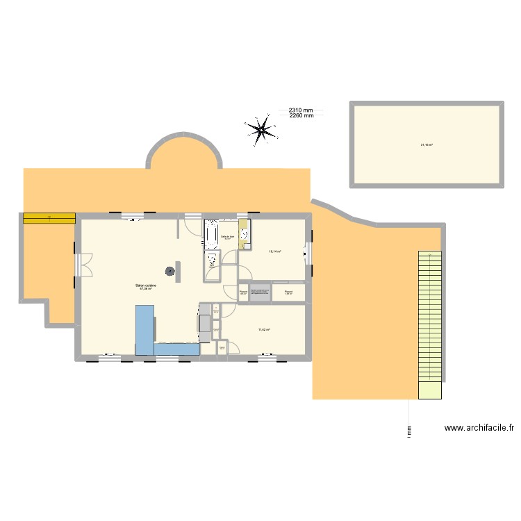 Mornex - Plan du haut - 2024-01-05-14h41. Plan de 13 pièces et 112 m2