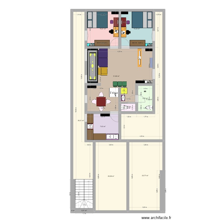 JPGFP. Plan de 12 pièces et 149 m2