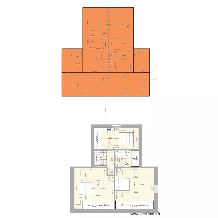 Forges V3. Plan de 13 pièces et 283 m²