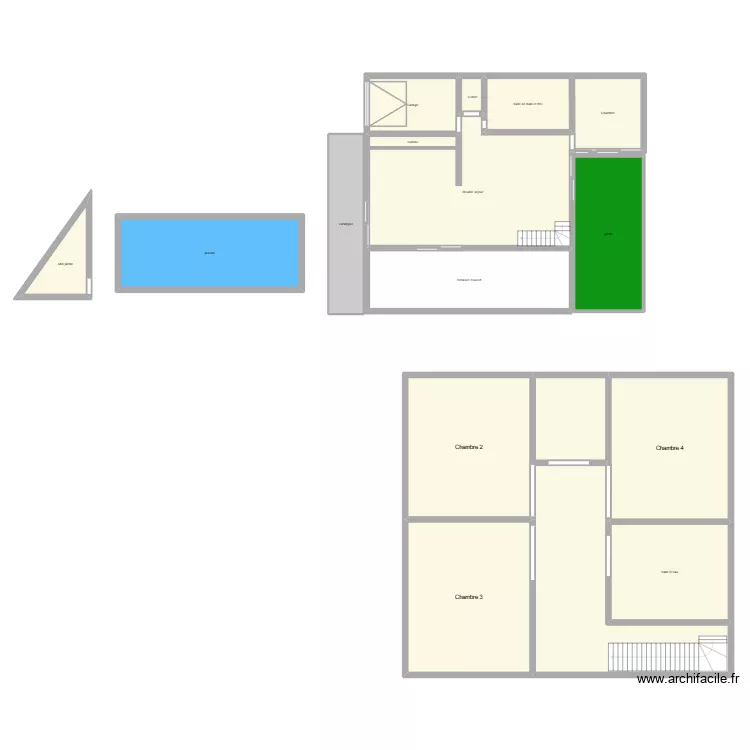 rouxel. Plan de 17  et 495 m²