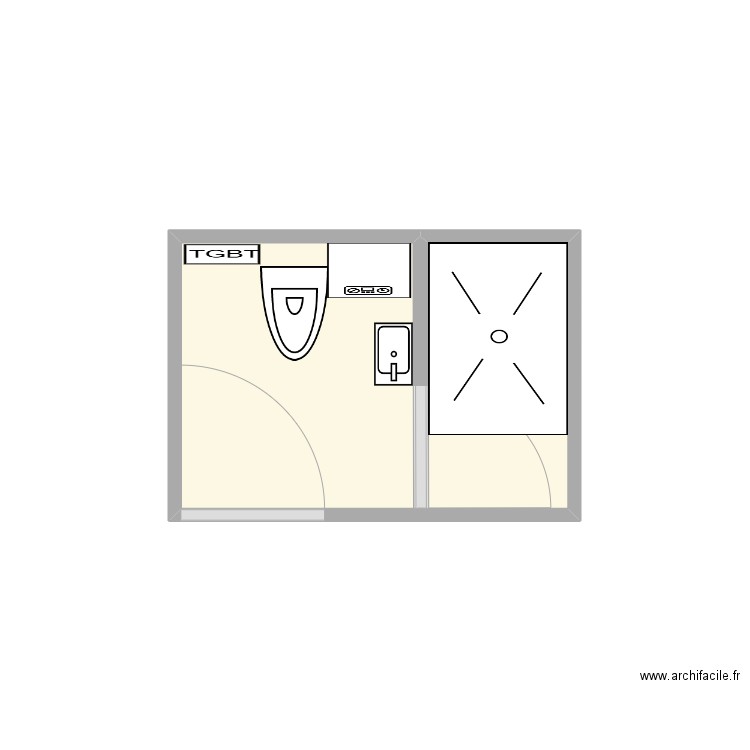 Bureaux lyon. Plan de 1 pièce et 3 m2