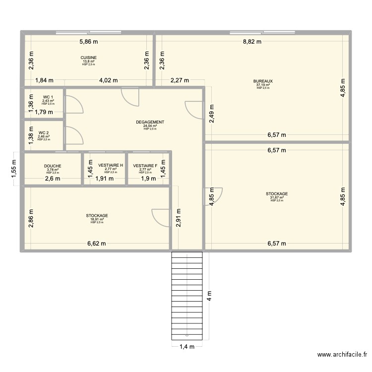 Plans Carole. Plan de 10 pièces et 140 m2
