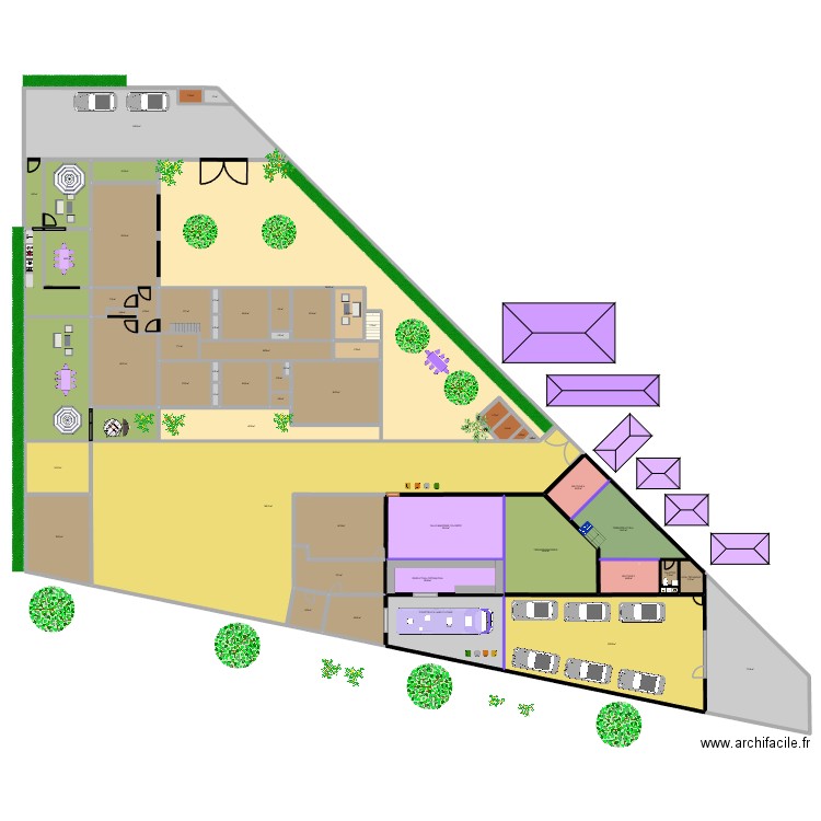 FOODTRUCK + 4 STANDS 0512A. Plan de 60 pièces et 1890 m2