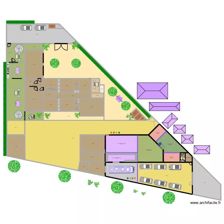 FOODTRUCK + 4 STANDS 0512A. Plan de 60  et 1890 m²