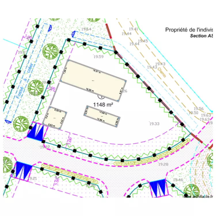 rouge_gorge_1. Plan de 3 pièces et 200 m²
