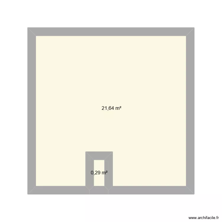 plan maison Arthur. Plan de 2  et 22 m²
