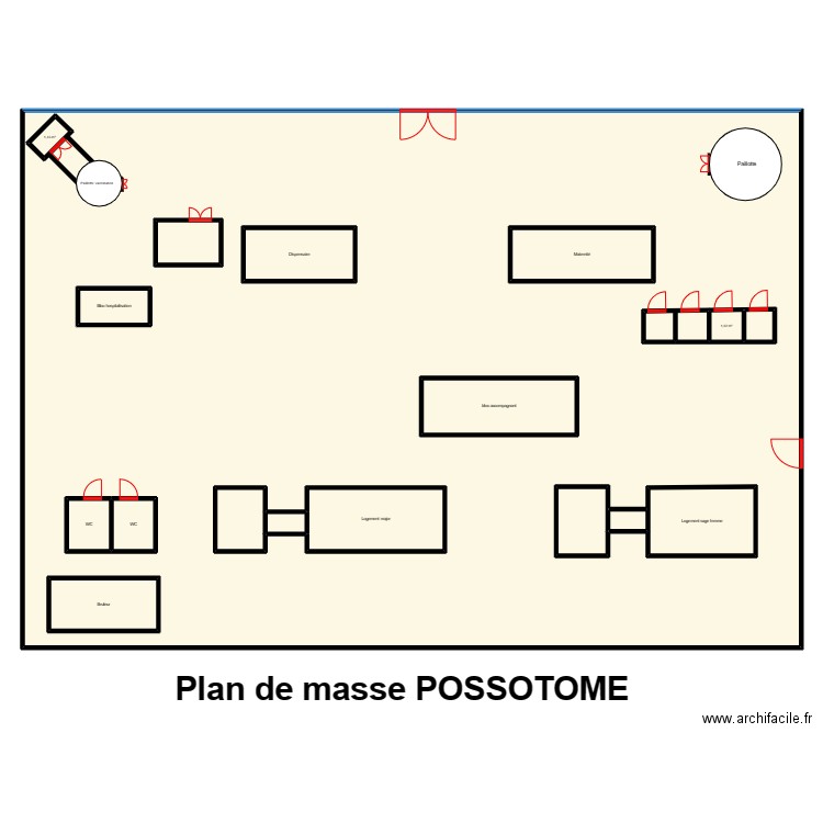 Vue en plan de masse POSSOTOME. Plan de 0 pièce et 0 m2