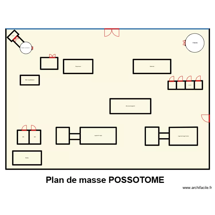 Vue en plan de masse POSSOTOME. Plan de Vue en plan de masse POSSOTOME. Plan de