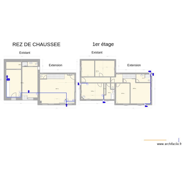 maison vide. Plan de 10 pièces et 168 m2